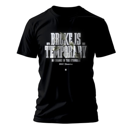 “Broke Is Temporary” Unisex Oversized Graphic Tee