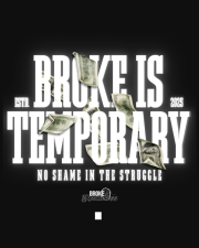 “Broke Is Temporary” Unisex Oversized Graphic Tee - Image 3