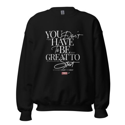 “START ANYWAY..." Crewneck Sweatshirt (Black)