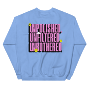 "UNFAZED" Crew Neck Sweatshirt (Blue) - Image 6