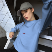 "UNFAZED" Crew Neck Sweatshirt (Blue) - Image 9