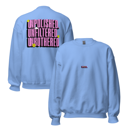 "UNFAZED" Crew Neck Sweatshirt (Blue)