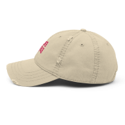 SELF TITLED — Distressed Dad Hat (Pink Logo / Khaki) - Image 5