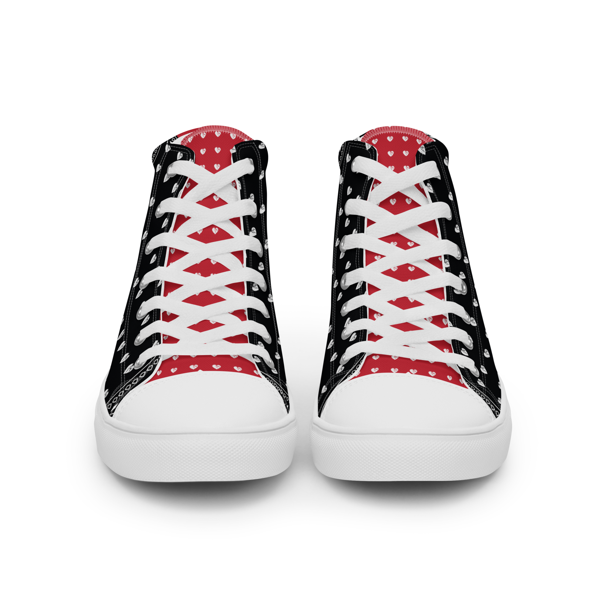 mens-high-top-canvas-shoes-white-front-696f8cb7d5c04.png HEARTBREAK CLUB Men’s High Top Canvas Shoes - Image 1