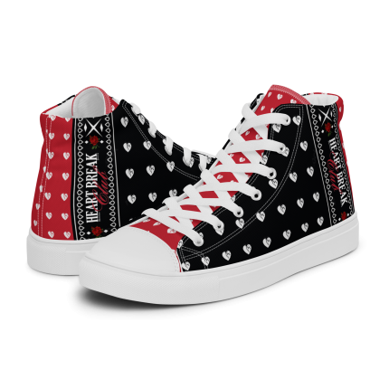 Men’s "HeartBreak Club" High Top Canvas Shoes