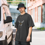 FEAR NO EVIL Oversized Faded Graphic Tee - Image 10