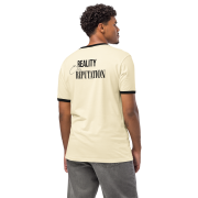 REALITY OVER REPUTATION Unisex Ringer T-shirt - Image 6
