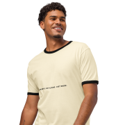 REALITY OVER REPUTATION Unisex Ringer T-shirt - Image 7