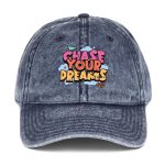 CHASE YOUR DREAMS — Vintage Cotton Twill Cap - Image 2